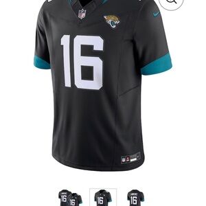 Nike Black and Teal Sports Jersey
